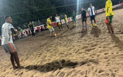 Alistando participación en zonal de fútbol playa